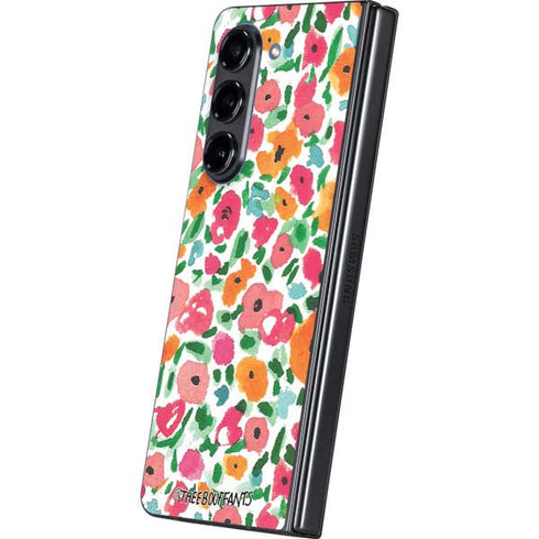 Bouffants and Broken Hearts Watercolor Floral Galaxy Z Fold5 5G Skin
